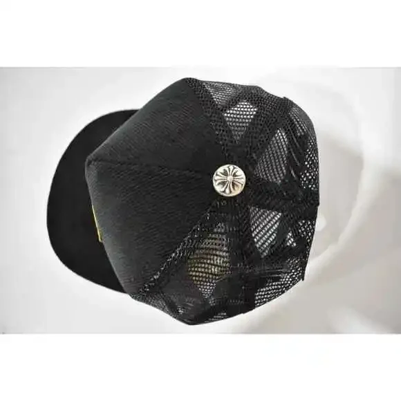 Chrome Hearts Hollywood Trucker Black Yellow Corduroy Baseball Cap Snapback Hat